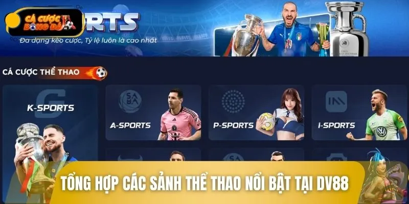 Nền tảng DV88 hợp tác với các nhà cung cấp thể thao uy tín 
